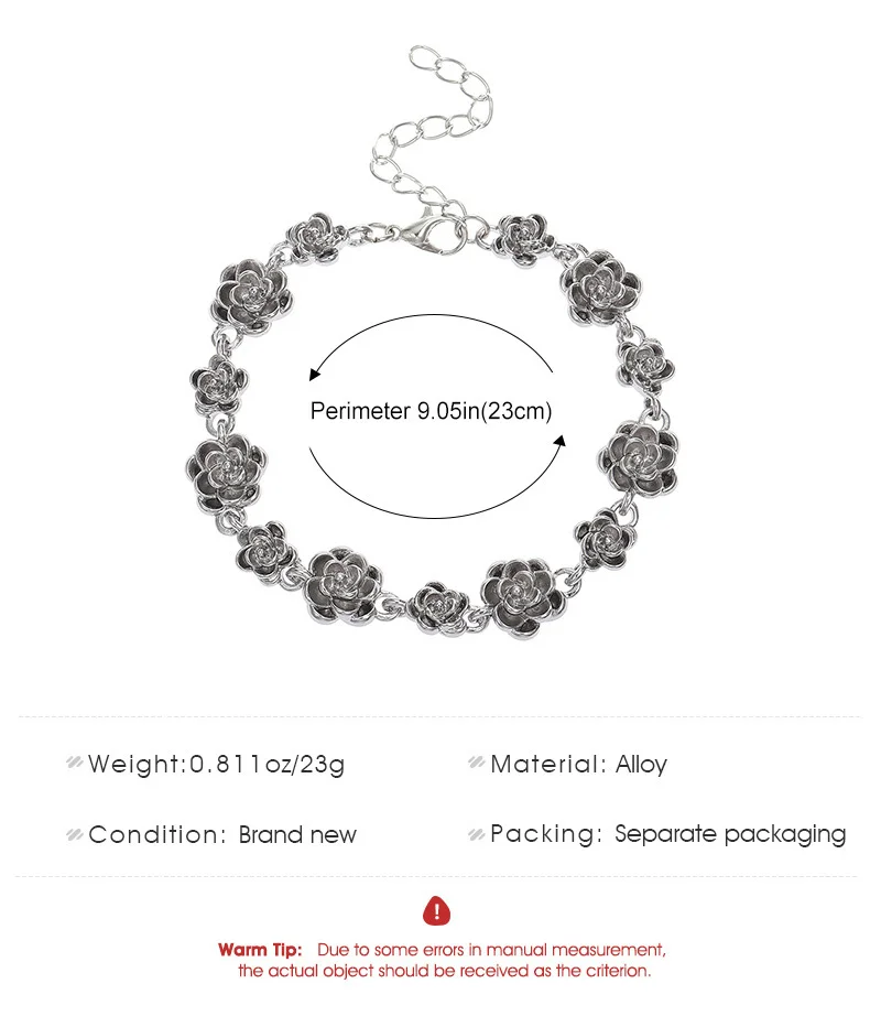 Vintage Aged Rose Bracelet