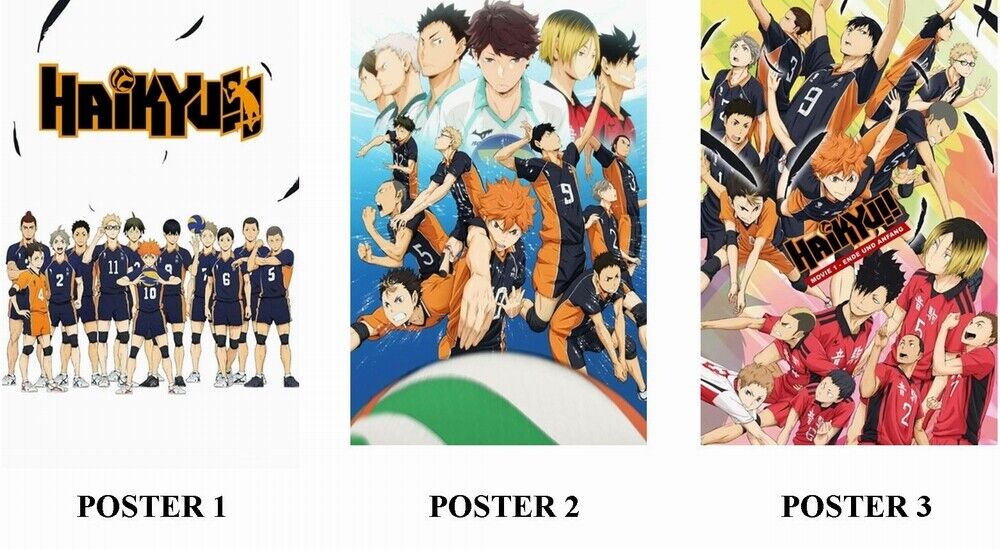 HAIKYUU - ANIME - 3 Photo Poster painting POSTERS - QUALITY INSERTS FOR FRAMING