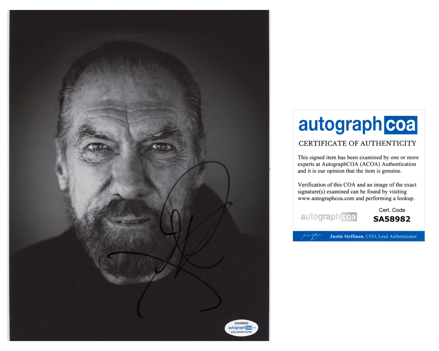 John Paul DeJoria Signed 8x10 Photo Poster painting Patron Billionaire Shark Tank ACOA COA