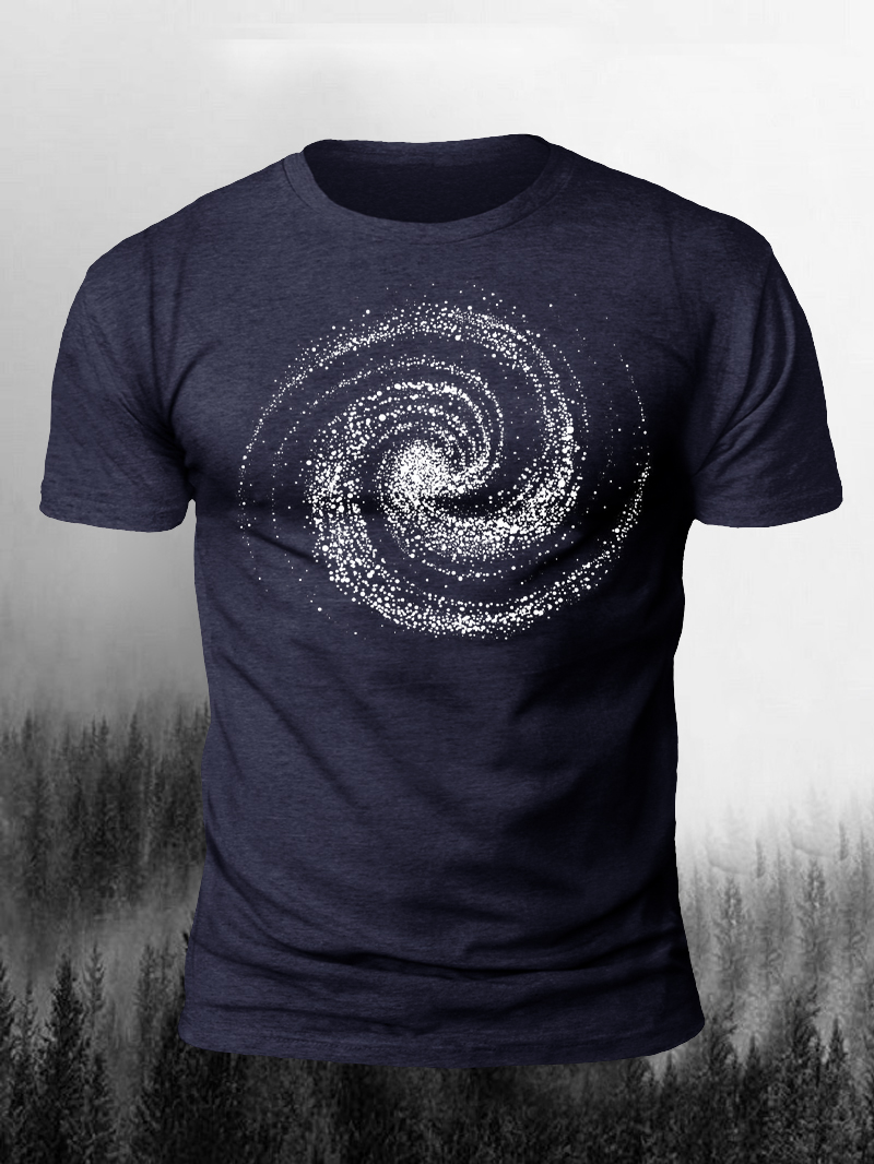 Star Print Men Short Sleeve T-shirt