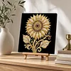 DIY Pearl Painting Sunflower for Home Wall Decor with Frame(30x30cm)