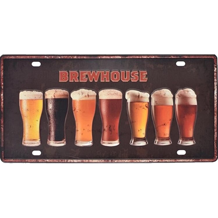 15*30cm - Beer House - Car License Tin Signs/Wooden Signs