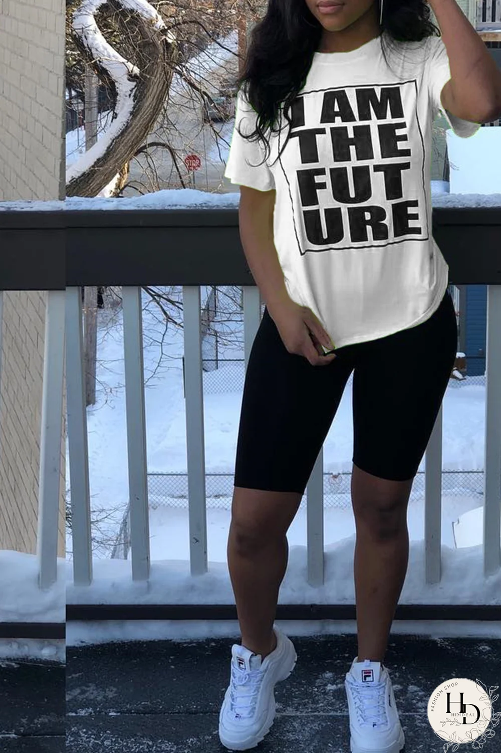 Red O Neck Short Sleeve Print Patchwork Tees & T-shirts