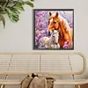 Cheval - perceuse ronde peinture diamant - 40*40cm