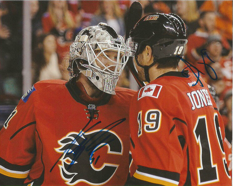 Calgary Flames Karri Ramo David Jones Autographed Signed 8x10 NHL Photo Poster painting COA