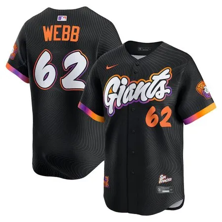 Youth San Francisco Giants #62 Logan Webb  Anthracite 2025 City Connect Limited Jersey