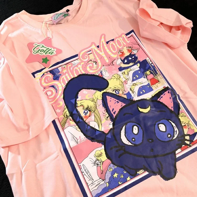 Pure Cotton Sailor Moon Luna T-shirt weebmemes
