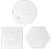 3PCS 5mm Fuse Beads Boards, Large Clear Pegboards Kits, Hexagon & Square & Round