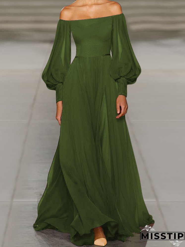 Temperament Fashion Sexy Chiffon Simple Evening Dresses