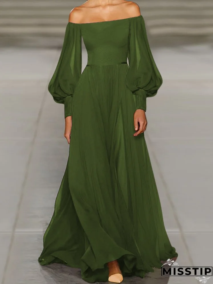 Temperament Fashion Sexy Chiffon Simple Evening Dresses