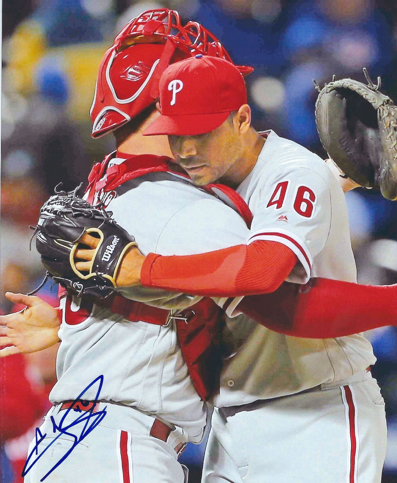 Signed 8x10 JEANMAR GOMEZ Philadelphia Phillies Autographed Photo Poster painting - COA