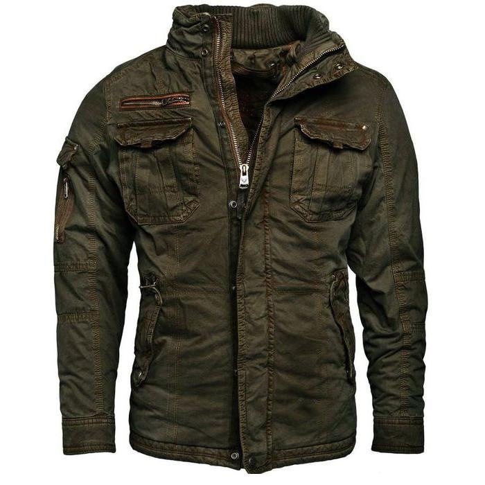 Mens Jacket Retro Washed Warm Jacket / [viawink] /