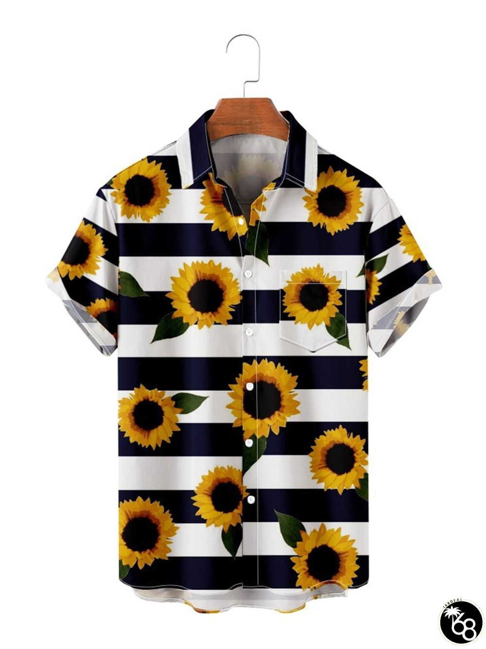 Men's Summer Short Sleeve Shirt Floral Sunflower Vacation Hawaiian Vacation Mens Shirts S-4XL | 168DEAL