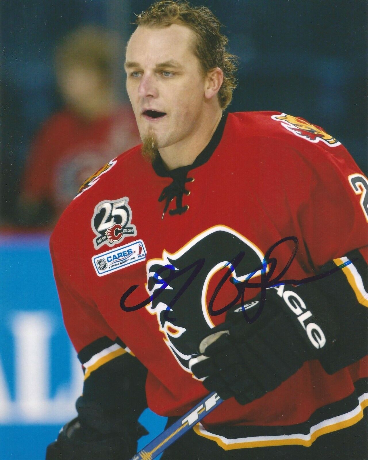 DARREN McCARTY SIGNED CALGARY FLAMES 8x10 Photo Poster painting with w/COA