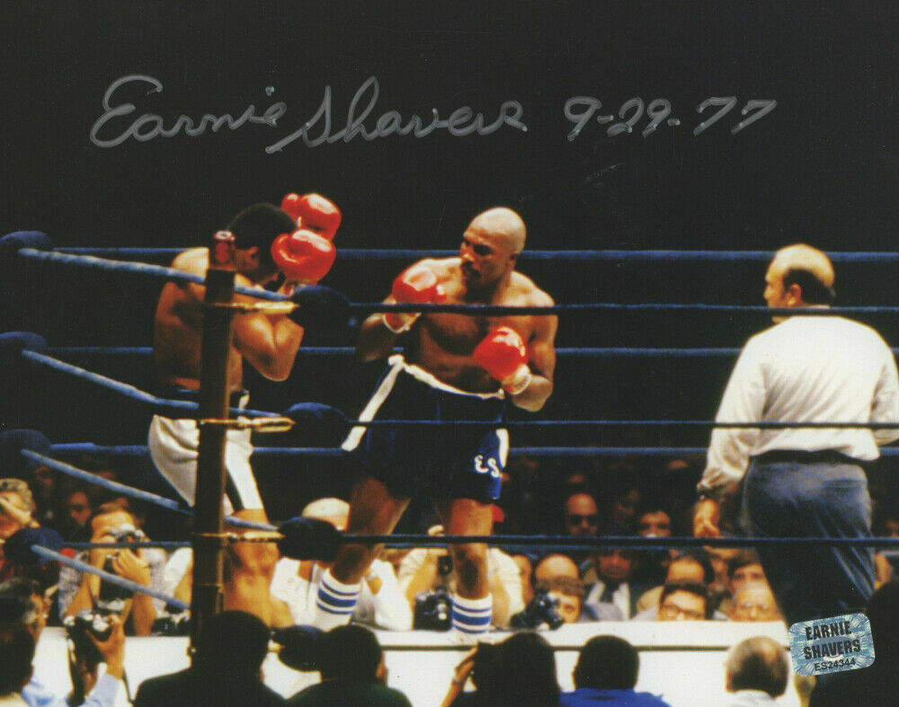 Muhammad Ali vs. Earnie Shavers Autographed 8x10 Photo Poster painting Signed 9-29-77