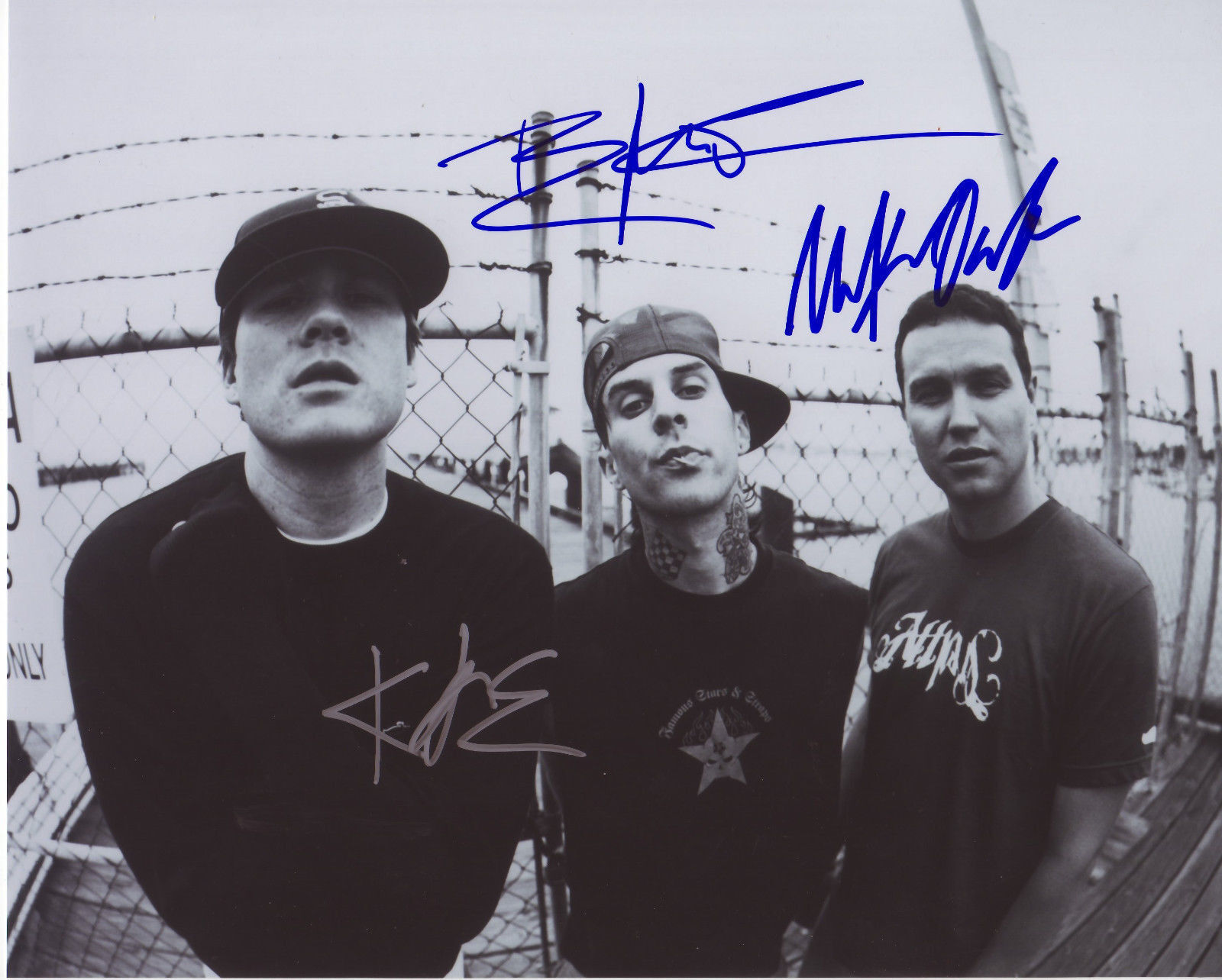 BLINK 182 AUTOGRAPH SIGNED PP Photo Poster painting POSTER