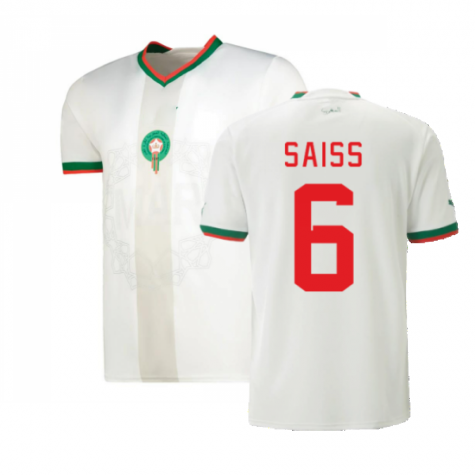 Marokko Romain Saïss 6 Away Trikot WM 2022