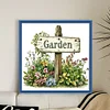 Garden Sign-18CT Stamped Cross Stitch 25*25cm/9.84*9.84in tapestrymarket