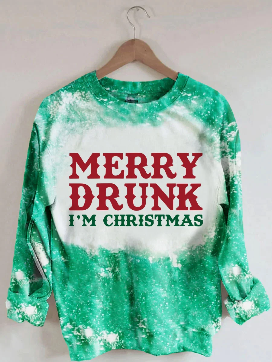 Merry Drunk Christmas Tie Dye Sweatshirt