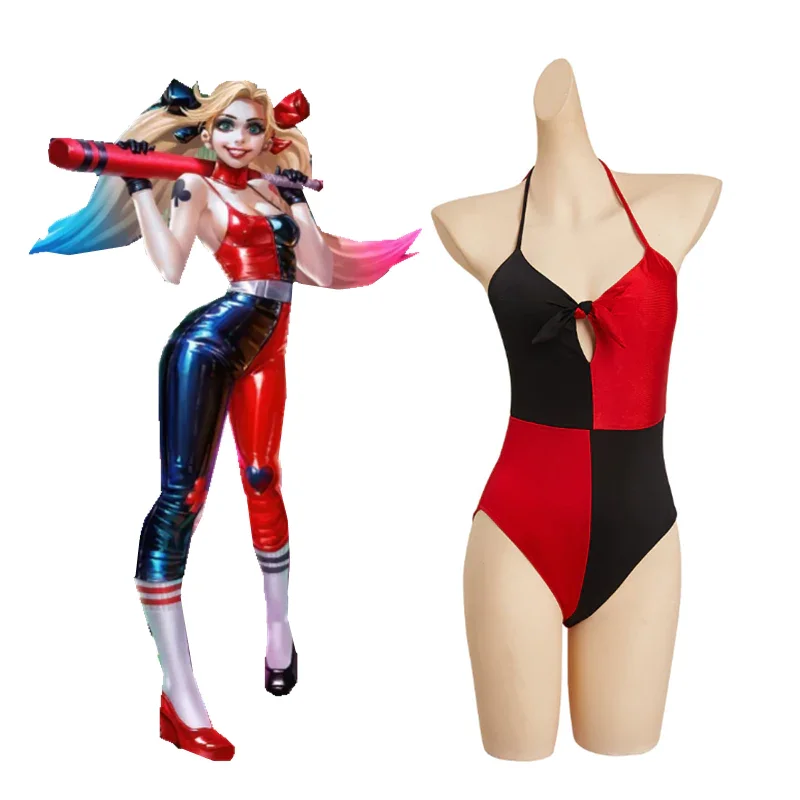 Harley Quinn S3 Swimsuit Cosplay Costume Jumpsuit Swimwear Outfits Halloween Carnival Suit
