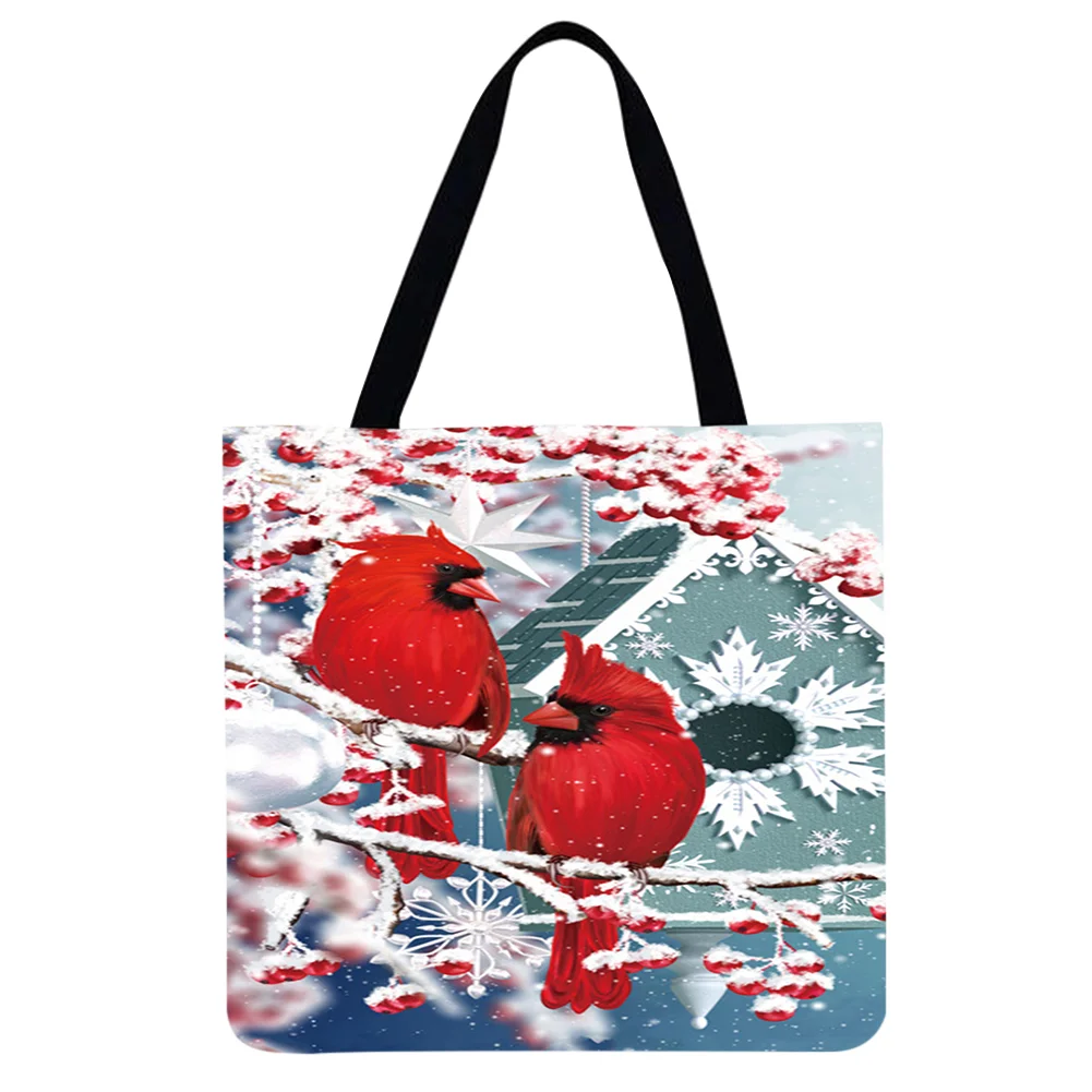 Linen Tote Bag -Two birds