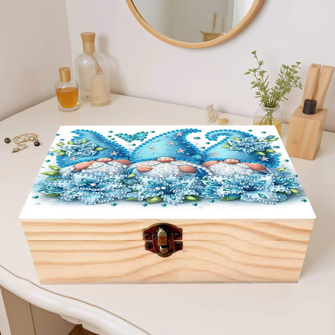Goblin Flowers DIY Wooden 5D Diamond Art Diamond Art Storage Box for Adults Gift
