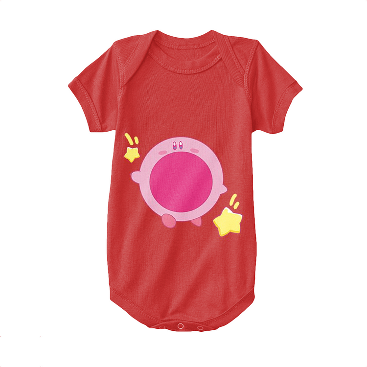 Kirby Eating The Stars Open Mouth, Kirby Baby Onesie
