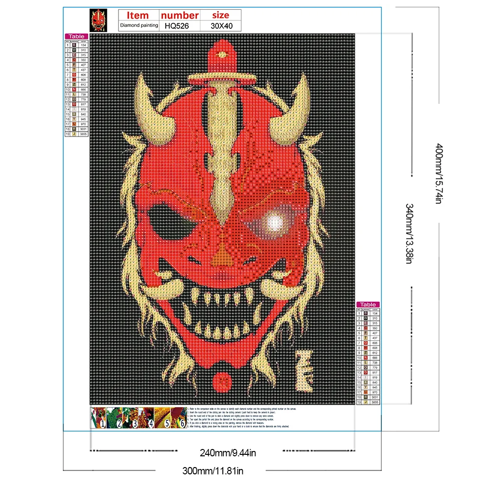 Full Round Diamond Painting 30*40cm - Ghost Face