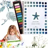 Watercolor Workbook 12 Colors Watercolor Paint Set with Paint Brush for Beginner