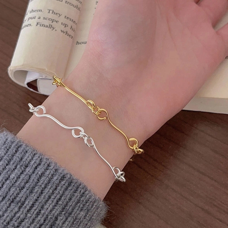 925 Sterling Silver Bracelets Minimalist IG Style