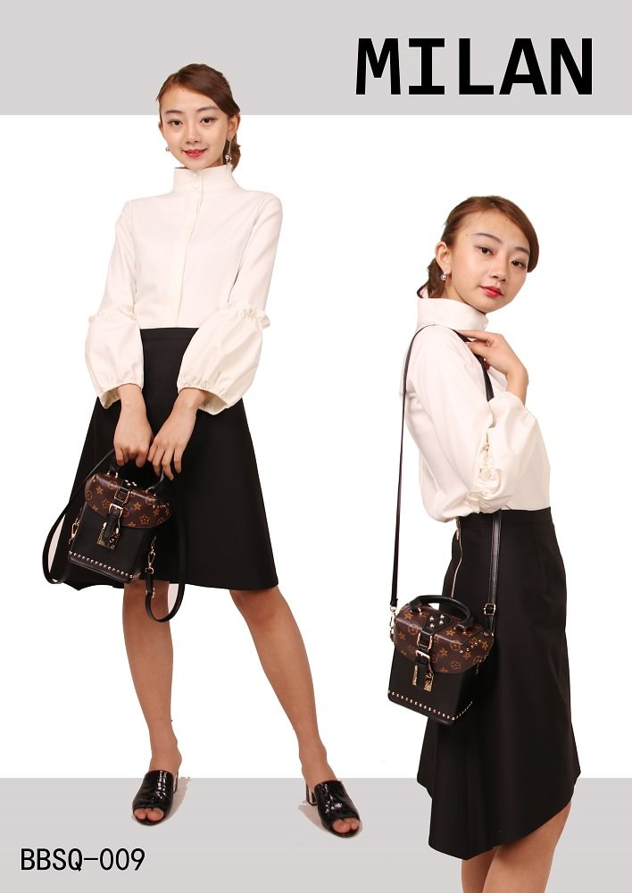 Women's Summer White Business Cute Shirt Black Office Dress |FSJ Shoes