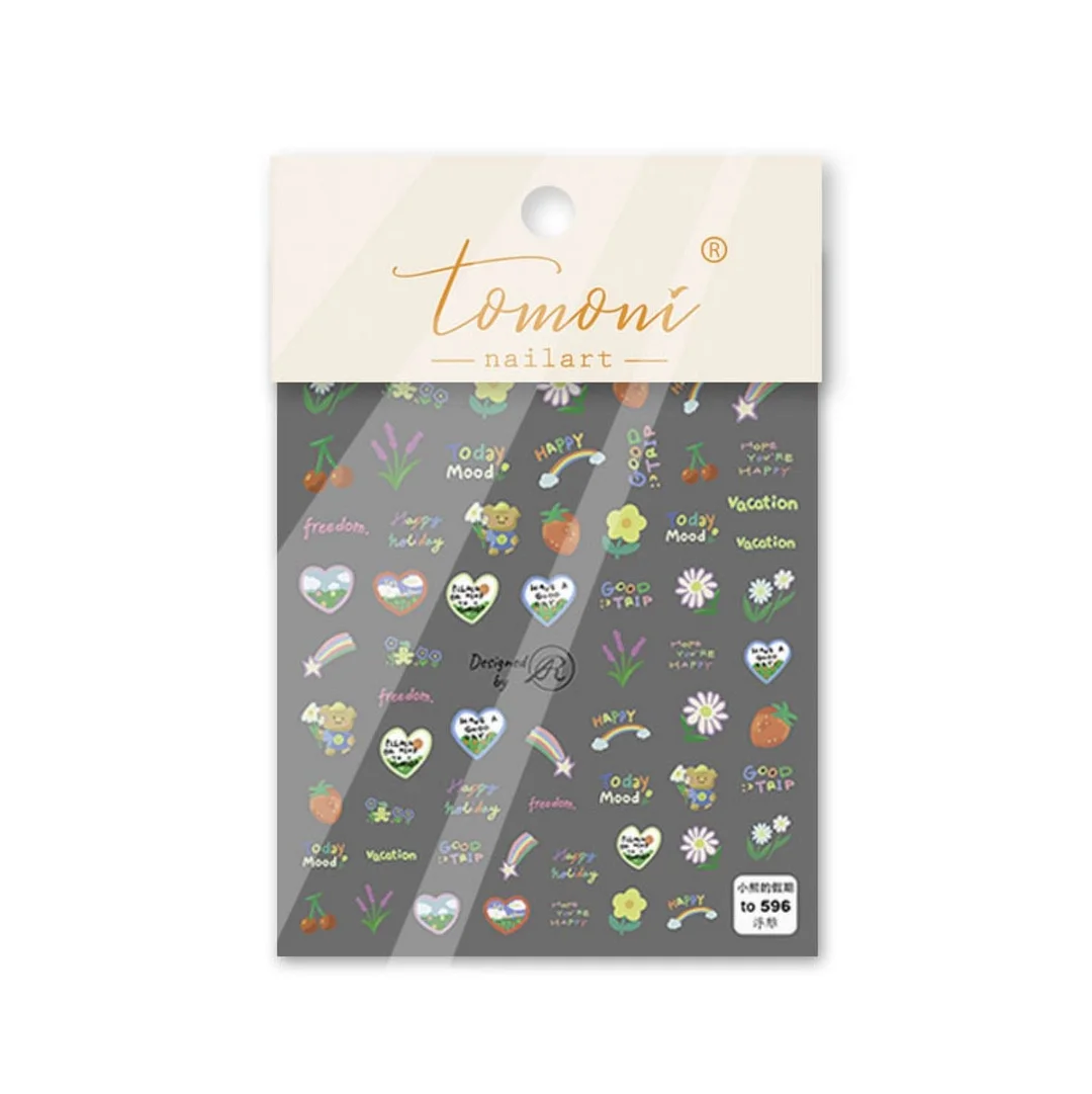 Cute Animals Rabbit Puppy High Quality 5D Engraved Nail Stickers Nail Art Decorations Nail Decals Design