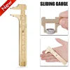 100mm Mini Brass Sliding Gauge Vernier Caliper Ruler Pocket Measuring Ruler Tool