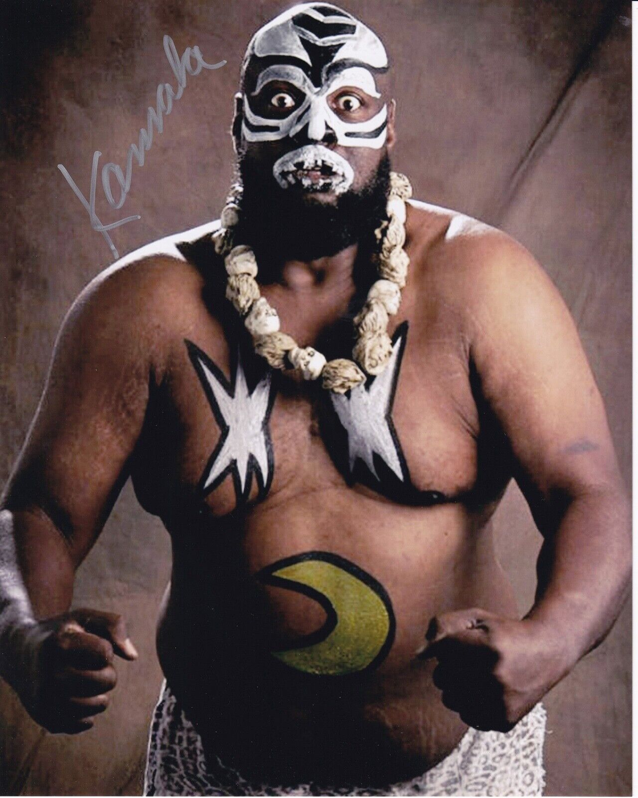 Kamala d.2020 Signed Autographed Auto 8x10 Photo Poster painting NWA WCW WWF Ugandan Giant COA