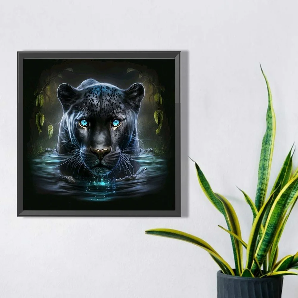 Partial AB Diamond Painting - Full Round Drill - Panther(Canvas|45*45cm)