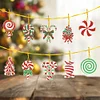 10PCS Weihnachten Zuckerstange - 5D DIY Handwerk Anhänger