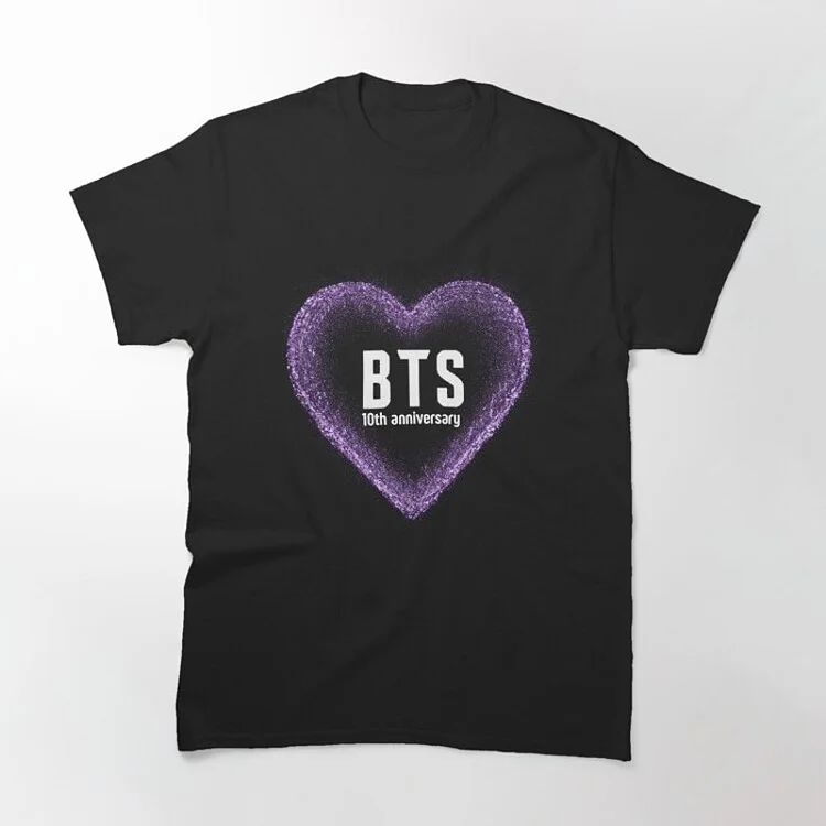BTS Festa 10th Anniversary Festa Purple Heart T-shirt