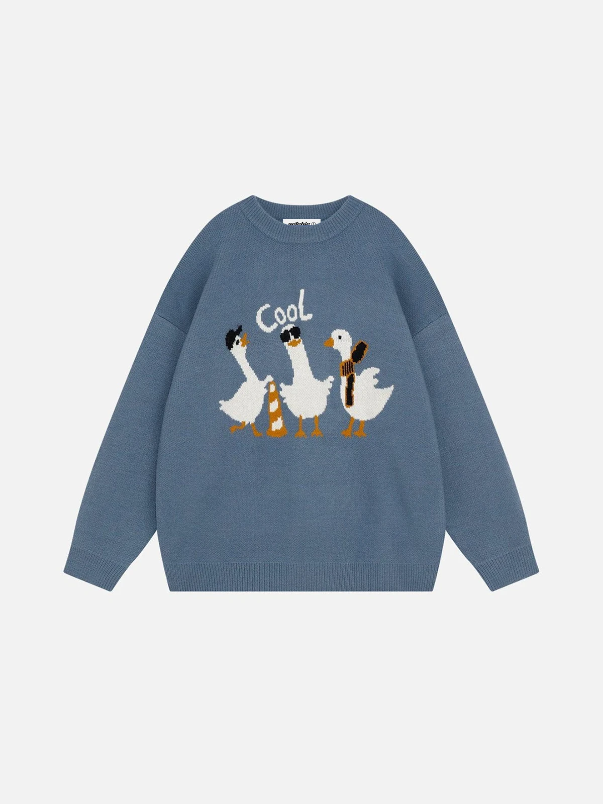 Blue Act Chic Cool Duck Sweater Front