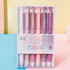 Morandi Gradient Hexagon 0.5mm Gel Signature Pens Set School Student Office Stationery Gift