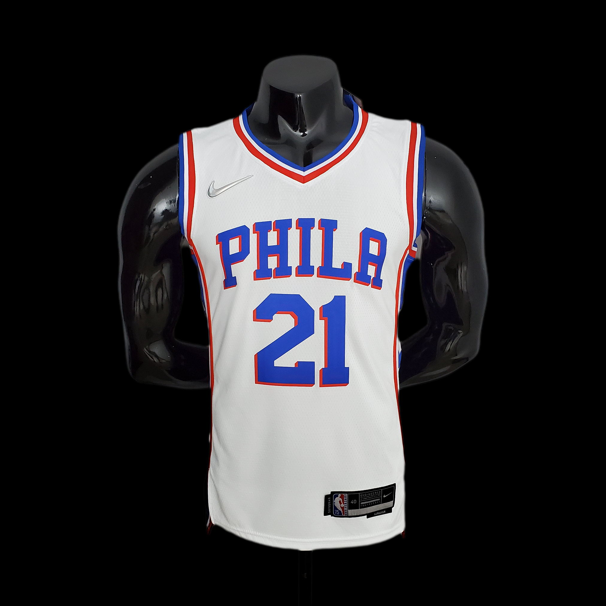 Maillot Philadelphia 76ers 21 EMBIID NBA Basket Maillot De Fou, site maillot de foot pas cher