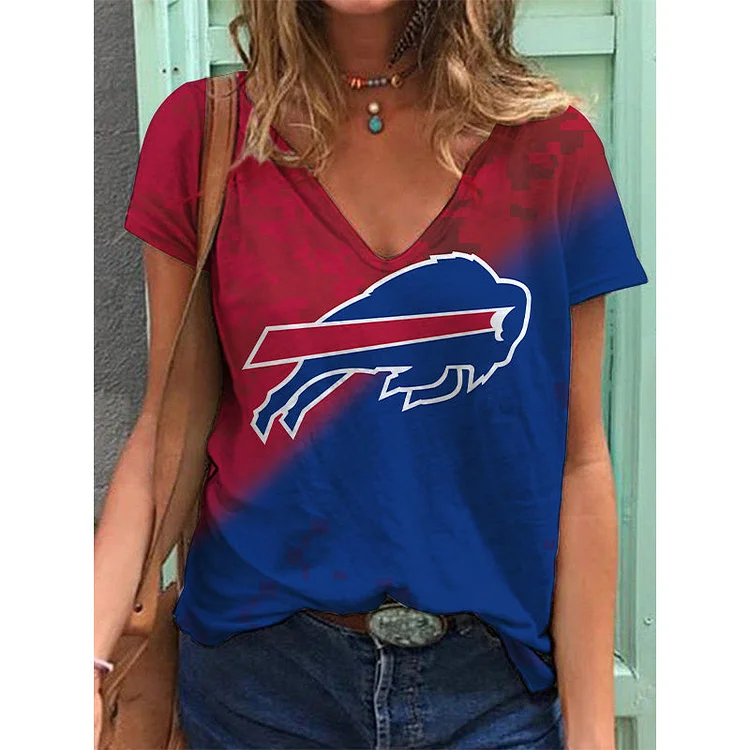 Buffalo Bills Lightweight Short Sleeve V-Neck T-Shirt