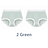 Alccn 2PCS/Set Women M-3XL Plus Size Modal Antibacterial Underwear Sexy Jacquard High Waist Panties Comfort Briefs Girls Lingerie