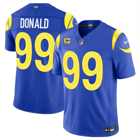 Men's Los Angeles Rams #99 Aaron Donald Royal 2026 F.U.S.E. With 4- Star C Patch Vapor Limited Jersey