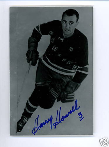 Harry Howell Rangers Signed Autographed Postcard w/ JSA