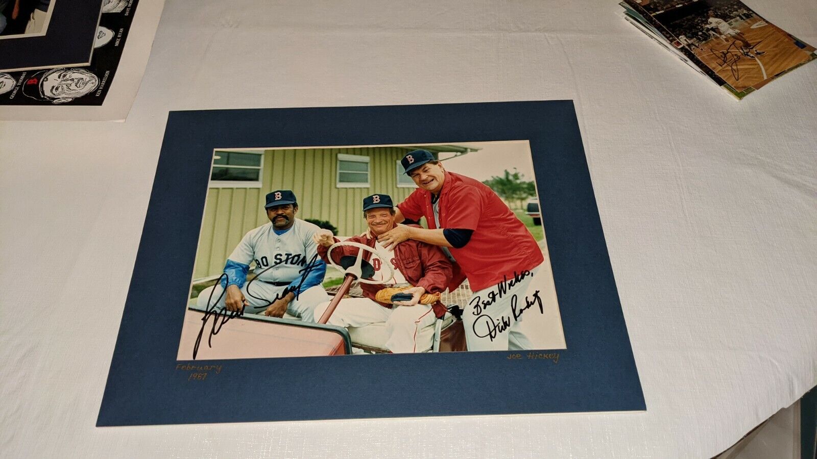 Luis Tiant Dick Radatz Boston Red Sox Signed 8x10 Matted Photo Poster painting W/Our COA READ