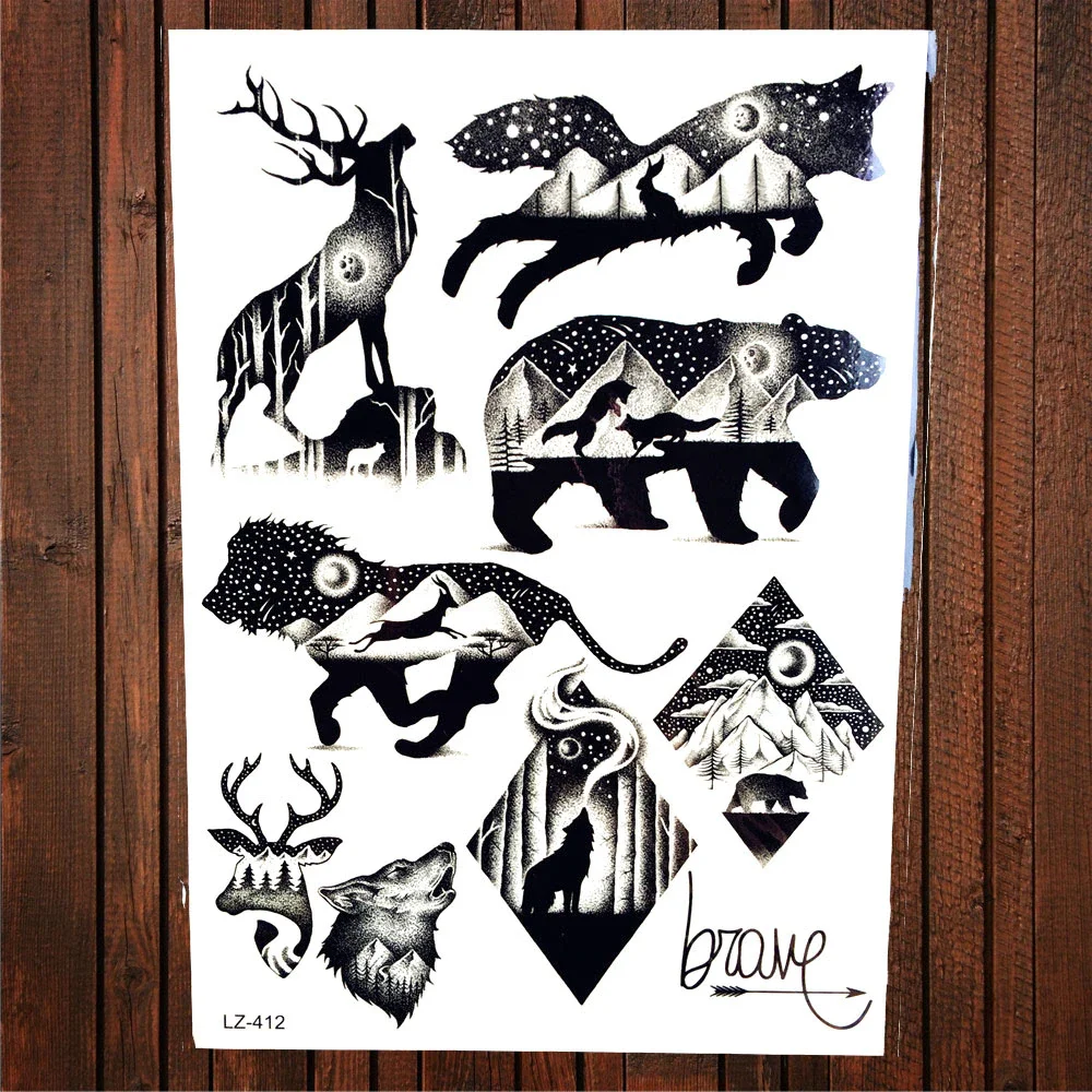 Sdrawing Red Rose Flower Temporary Tattoo Stickers Women Body Art Tattoo Arm Sleeve 21x15CM Large Fake Flash Waterproof Tatoo Henna