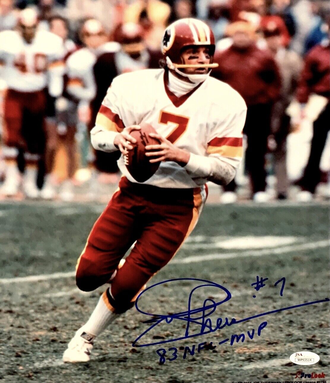 Joe Theismann Signed Washington Redskins 11x14 Photo Poster painting JSA WP93514 w/ Inscription