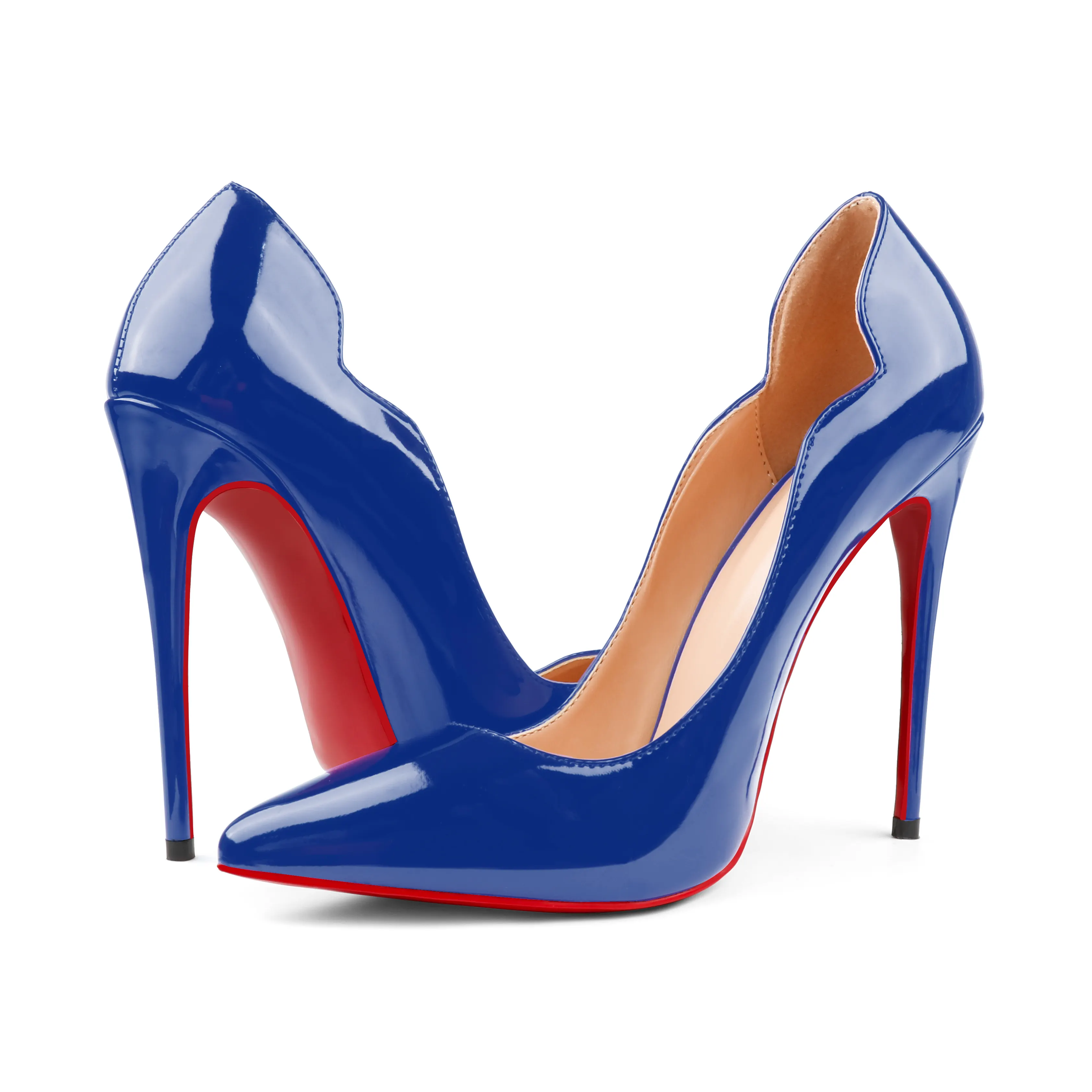 120mm Women's High Heels Party Wedding Stilettos Patent Red Bottom Pumps-vocosishoes
