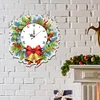 2D Flat DIY Christmas Acrylic Diamond Painting Clock Pendant Home Decoration