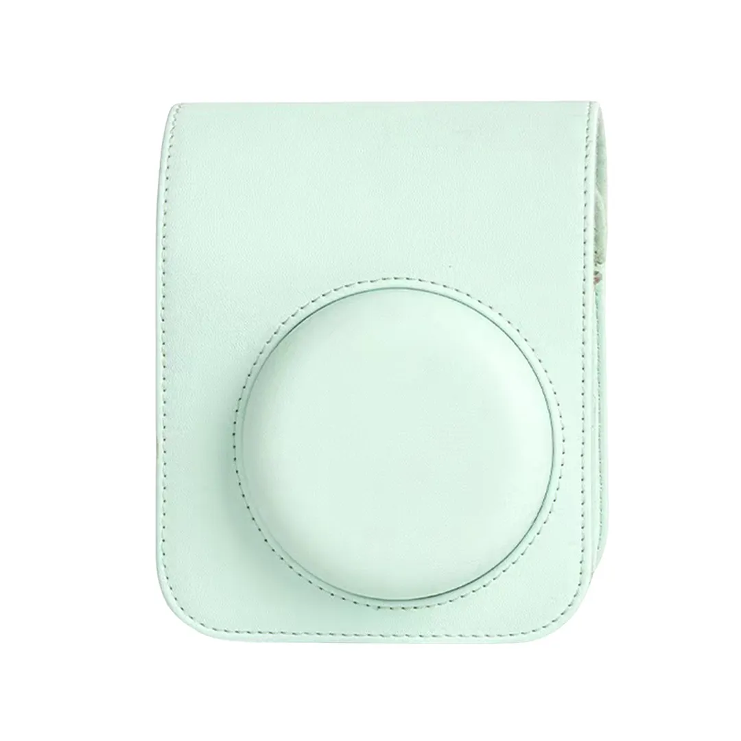 PU Leather Camera Case W/ Removable Adjustable Strap Protective Case Camera Bag Cover for Fujifilm Instax Mini 12 Instant Film Camera